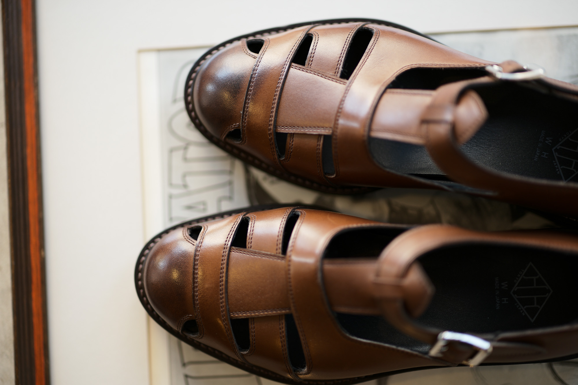 WH (ダブルエイチ) WH-0900 Gurkha Sandals Birdie Last (バーディラスト) ANNONAY Vocalou Calf Leather グルカサンダル ANT BROWN (アンティークブラウン) MADE IN JAPAN (日本製) 2019 春夏新作 【第2便ご予約受付中】wh0900 サンダル グルカ altoediritto アルトエデリット 干場義政 yoshimasahoshiba 坪内浩 hiroshitsubouchi