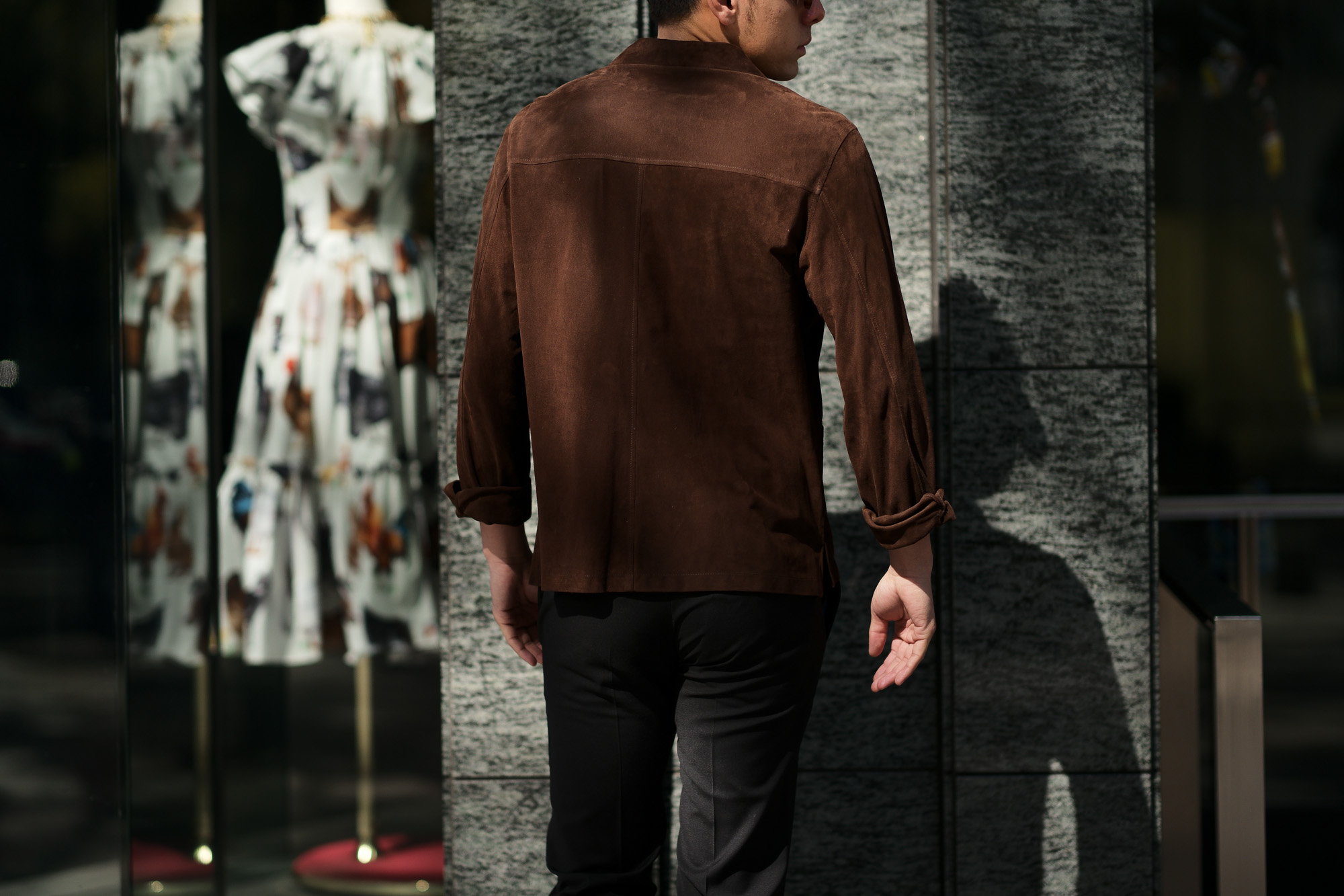 Alfredo Rifugio (アルフレード リフージオ) SS326 CAMOSCIO Summer Suede Leather Shirts サマースウェード レザーシャツ BROWN (ブラウン) made in italy (イタリア製) 2019 春夏新作 alfredorifujio アルフレードリフージオ 愛知 名古屋 Alto e Diritto アルト エ デリット alto e diritto アルトエデリット レザージャケット 素肌にレザー 42,44,46,48,50,52