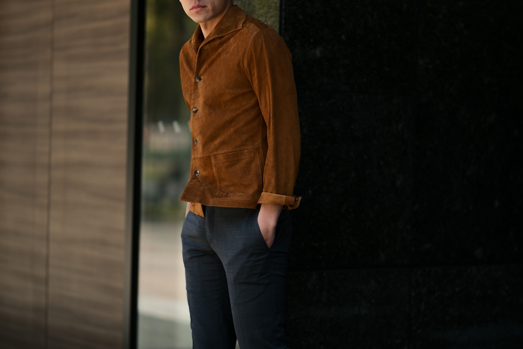 Alfredo Rifugio (アルフレード リフージオ) SS326 CAMOSCIO Summer Suede Leather Shirts サマースウェード レザーシャツ CAMEL (キャメル) made in italy (イタリア製) 2019 春夏新作 　alfredorifujio アルフレードリフージオ 愛知 名古屋 Alto e Diritto アルト エ デリット alto e diritto アルトエデリット レザージャケット 素肌にレザー 42,44,46,48,50,52