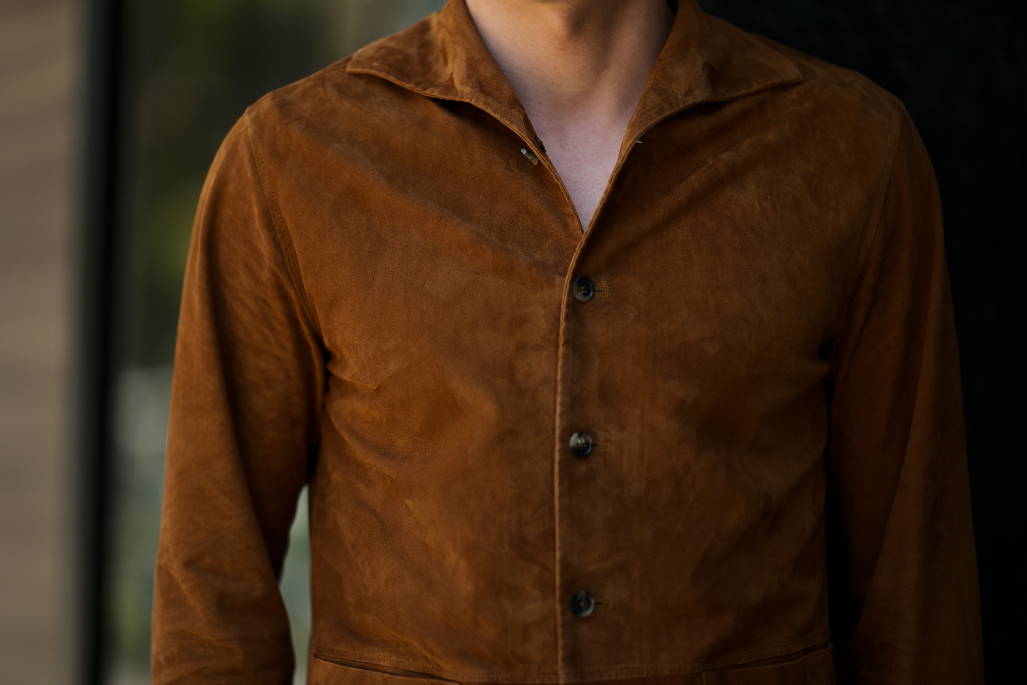 Alfredo Rifugio (アルフレード リフージオ) SS326 CAMOSCIO Summer Suede Leather Shirts サマースウェード レザーシャツ CAMEL (キャメル) made in italy (イタリア製) 2019 春夏新作 　alfredorifujio アルフレードリフージオ 愛知 名古屋 Alto e Diritto アルト エ デリット alto e diritto アルトエデリット レザージャケット 素肌にレザー 42,44,46,48,50,52