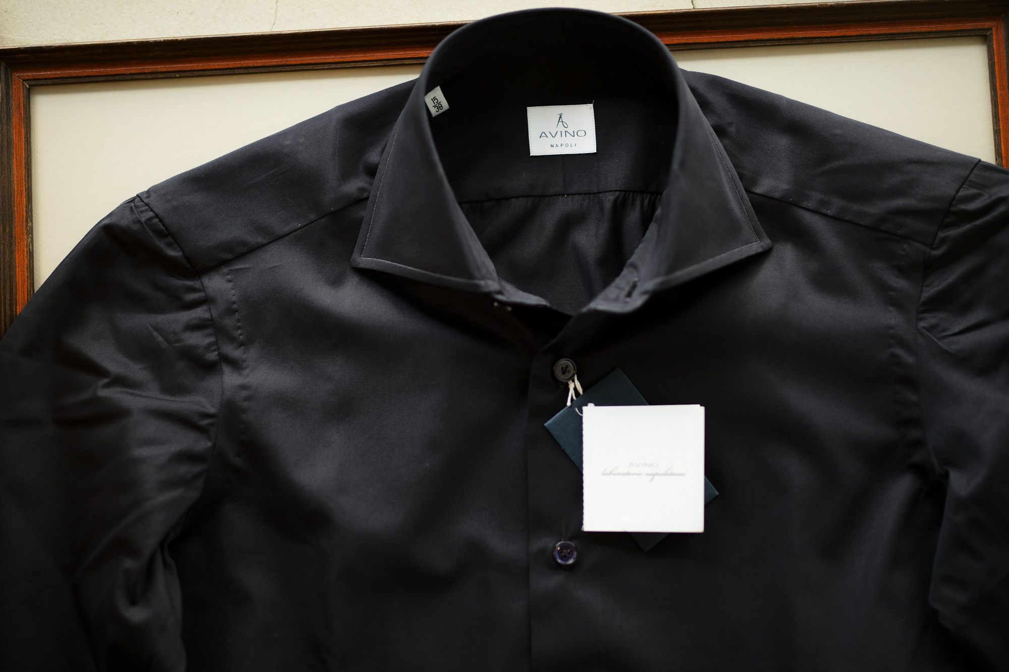 AVINO(アヴィーノ) Poplin Dress Shirts コットン ブロード ポプリン ドレスシャツ NAVY(ネイビー) made in italy (イタリア製) 2019 秋冬 【ご予約受付中】愛知 名古屋 altoediritto アルトエデリット