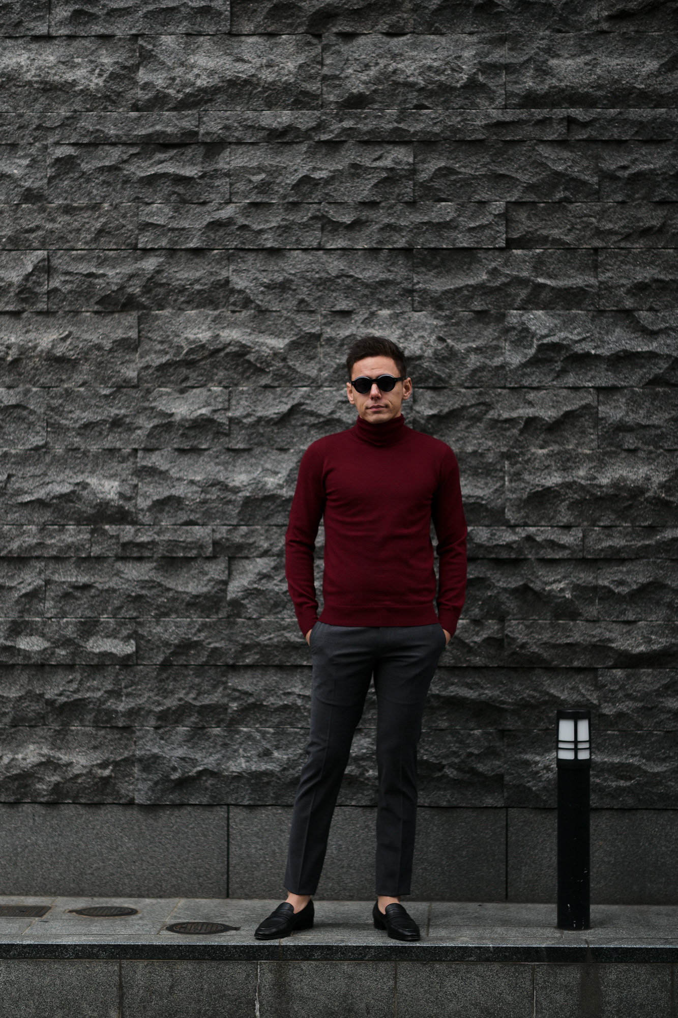 Cuervo (クエルボ) Sartoria Collection (サルトリア コレクション) John(ジョン) Turtle Neck Sweater (タートルネックセーター) ウールニット セーター BORDEAUX (ボルドー) MADE IN JAPAN (日本製) 2019 秋冬　愛知 名古屋 altoediritto アルトエデリット