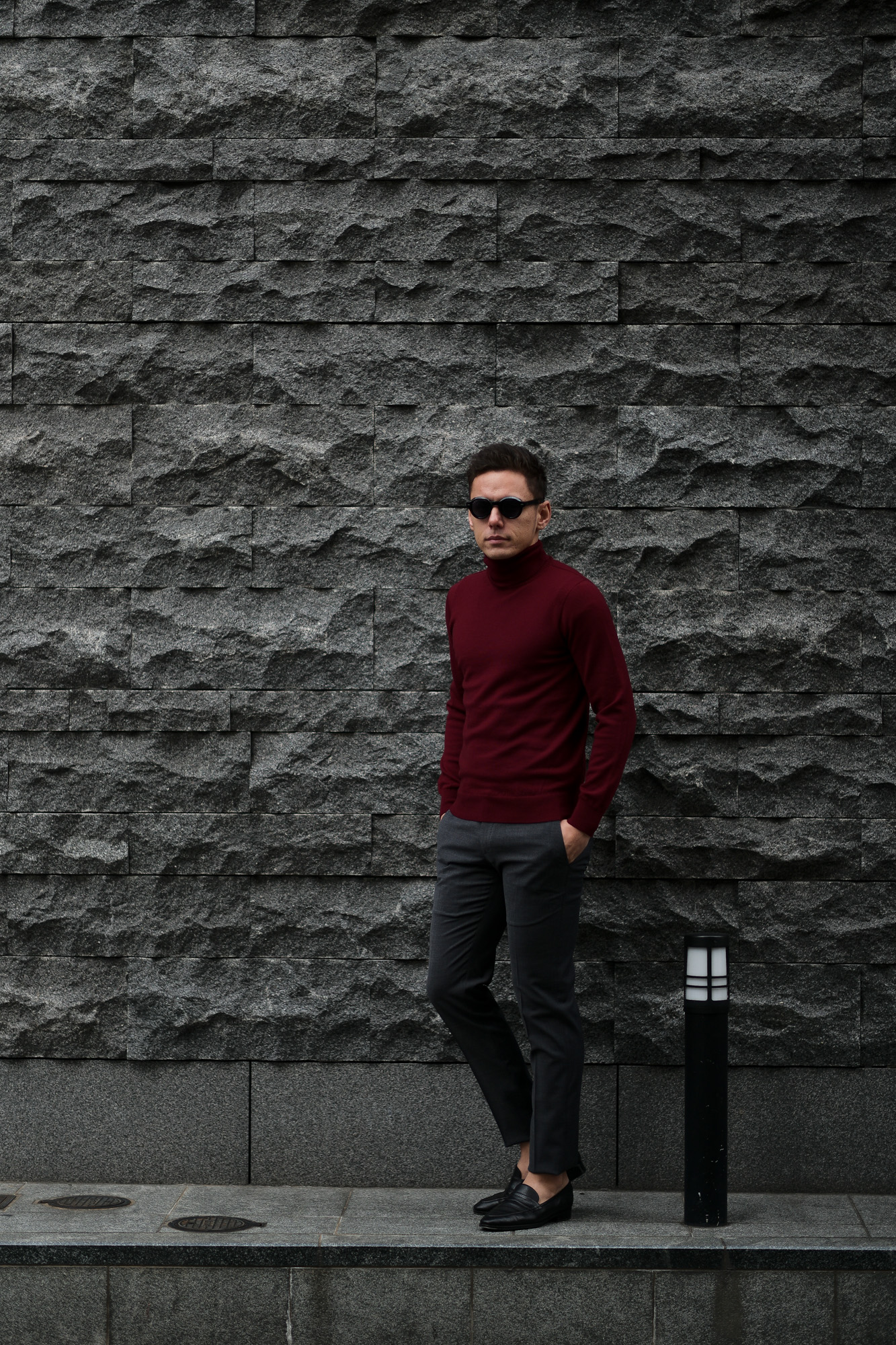 Cuervo (クエルボ) Sartoria Collection (サルトリア コレクション) John(ジョン) Turtle Neck Sweater (タートルネックセーター) ウールニット セーター BORDEAUX (ボルドー) MADE IN JAPAN (日本製) 2019 秋冬　愛知 名古屋 altoediritto アルトエデリット