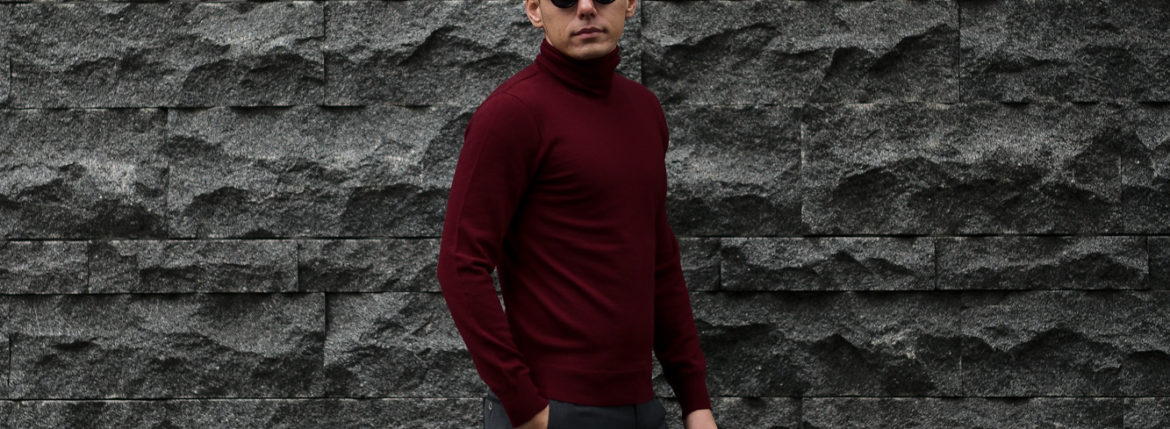 Cuervo (クエルボ) Sartoria Collection (サルトリア コレクション) John(ジョン) Turtle Neck Sweater (タートルネックセーター) ウールニット セーター BORDEAUX (ボルドー) MADE IN JAPAN (日本製) 2019 秋冬　愛知 名古屋 altoediritto アルトエデリット