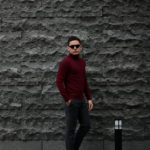 Cuervo (クエルボ) Sartoria Collection (サルトリア コレクション) John(ジョン) Turtle Neck Sweater (タートルネックセーター) ウールニット セーター BORDEAUX (ボルドー) MADE IN JAPAN (日本製) 2019 秋冬  【ご予約受付開始】のイメージ