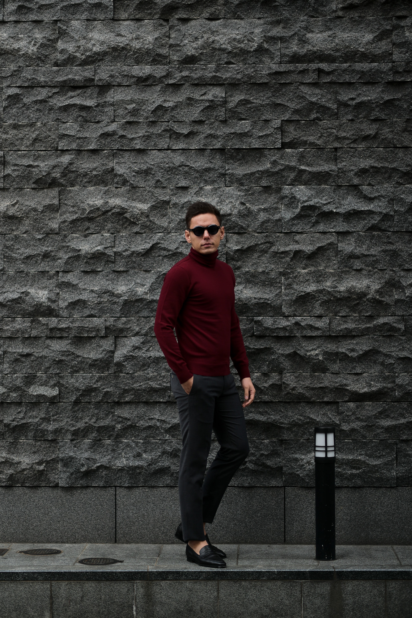 Cuervo (クエルボ) Sartoria Collection (サルトリア コレクション) John(ジョン) Turtle Neck Sweater (タートルネックセーター) ウールニット セーター BORDEAUX (ボルドー) MADE IN JAPAN (日本製) 2019 秋冬　愛知 名古屋 altoediritto アルトエデリット