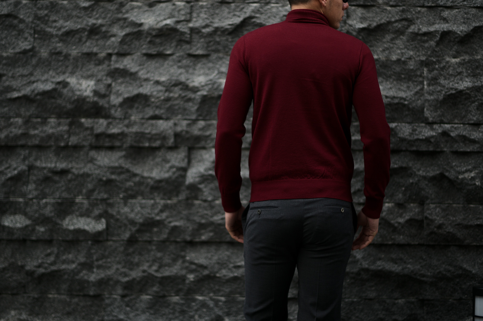 Cuervo (クエルボ) Sartoria Collection (サルトリア コレクション) John(ジョン) Turtle Neck Sweater (タートルネックセーター) ウールニット セーター BORDEAUX (ボルドー) MADE IN JAPAN (日本製) 2019 秋冬　愛知 名古屋 altoediritto アルトエデリット