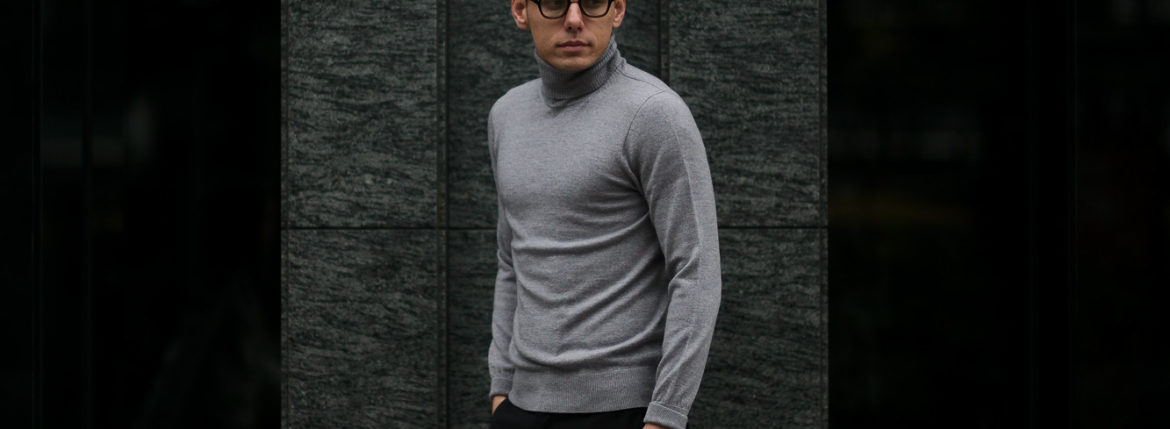 Cuervo (クエルボ) Sartoria Collection (サルトリア コレクション) John(ジョン) Turtle Neck Sweater (タートルネックセーター) ウールニット セーター GRAY (グレー) MADE IN JAPAN (日本製) 2019 秋冬 【ご予約受付開始】愛知 名古屋 altoediritto アルトエデリット