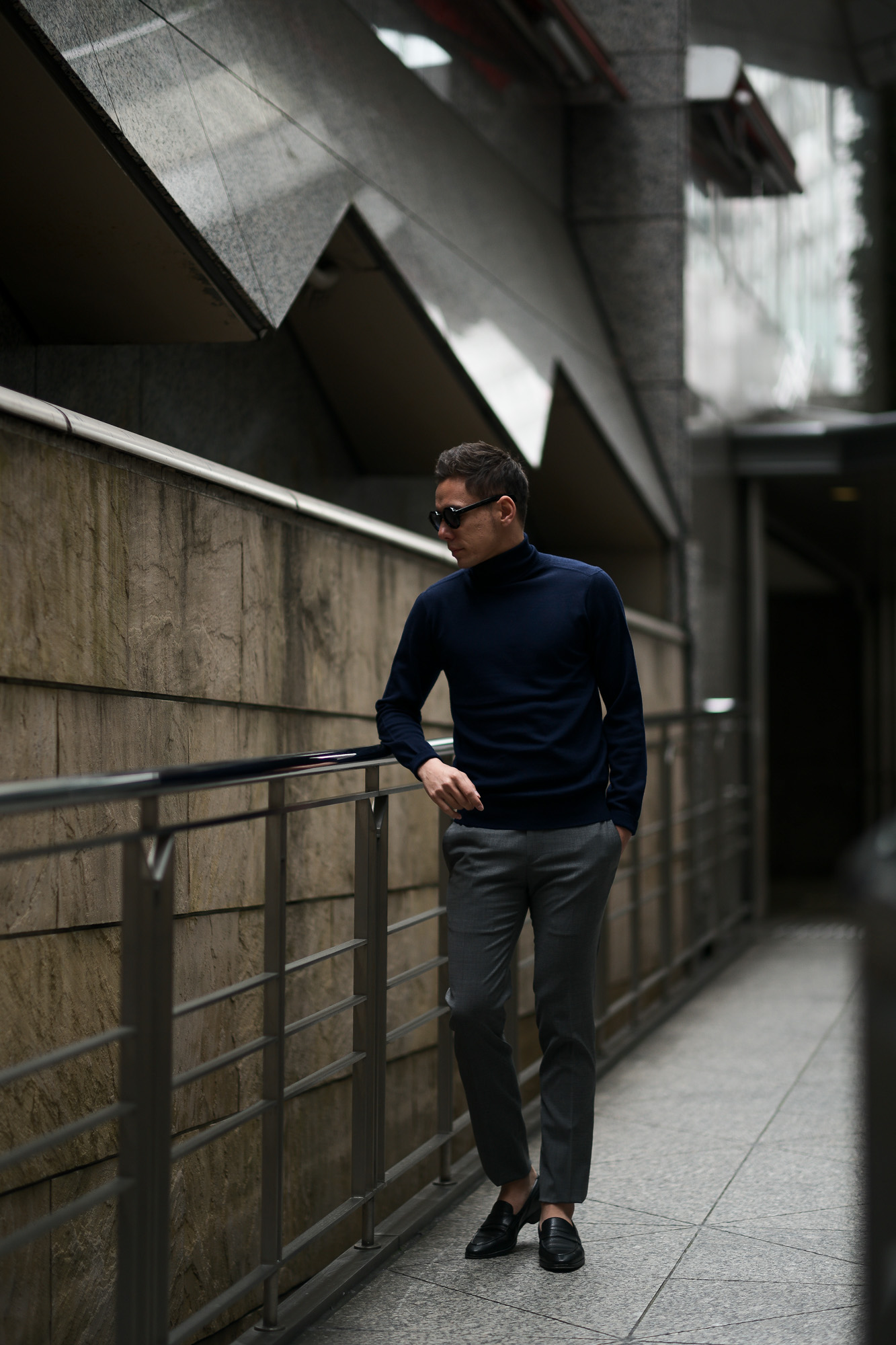 Cuervo (クエルボ) Sartoria Collection (サルトリア コレクション) John(ジョン) Turtle Neck Sweater (タートルネックセーター) ウールニット セーター NAVY (ネイビー) MADE IN JAPAN (日本製) 2019 秋冬 【ご予約受付開始】愛知 名古屋 altoediritto アルトエデリット