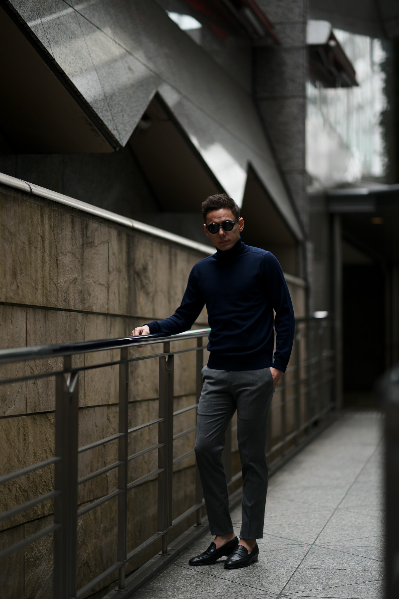 Cuervo (クエルボ) Sartoria Collection (サルトリア コレクション) John(ジョン) Turtle Neck Sweater (タートルネックセーター) ウールニット セーター NAVY (ネイビー) MADE IN JAPAN (日本製) 2019 秋冬 【ご予約受付開始】愛知 名古屋 altoediritto アルトエデリット