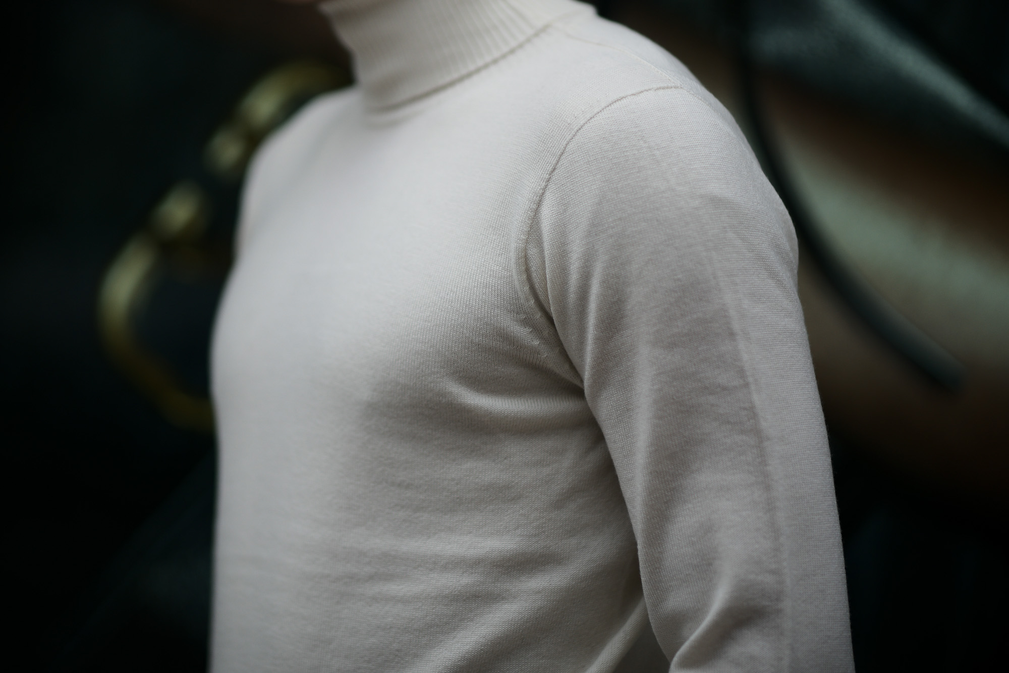 Cuervo (クエルボ) Sartoria Collection (サルトリア コレクション) John(ジョン) Turtle Neck Sweater (タートルネックセーター) ウールニット セーター WHITE (ホワイト) MADE IN JAPAN (日本製) 2019 秋冬 愛知 名古屋 altoediritto アルトエデリット