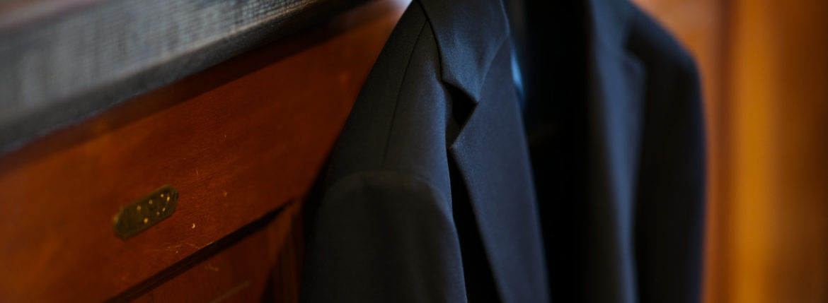 Cuervo (クエルボ) Sartoria Collection (サルトリア コレクション) Lobb (ロブ) Summer Jersey Jacket サマージャージー  3B ジャケット NAVY (ネイビー) MADE IN JAPAN (日本製) 2019 春夏新作のイメージ