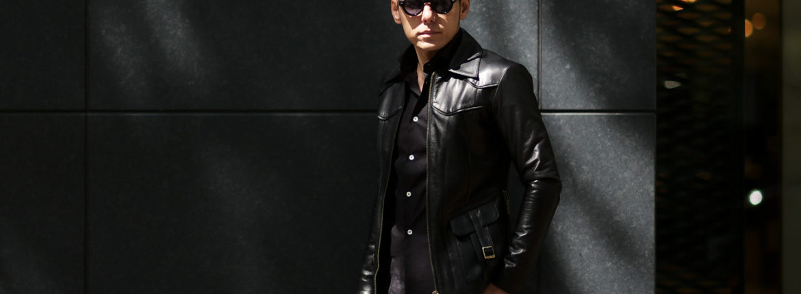 Cuervo (クエルボ) Satisfaction Leather Collection (サティスファクション レザー コレクション) East West(イーストウエスト) SMOKE(スモーク) BUFFALO LEATHER (バッファロー レザー) レザージャケット BLACK(ブラック) MADE IN JAPAN (日本製) 2019 春夏新作 愛知 名古屋 altoediritto アルトエデリット 洋服屋 レザージャケット サウスパラディソ eastwest