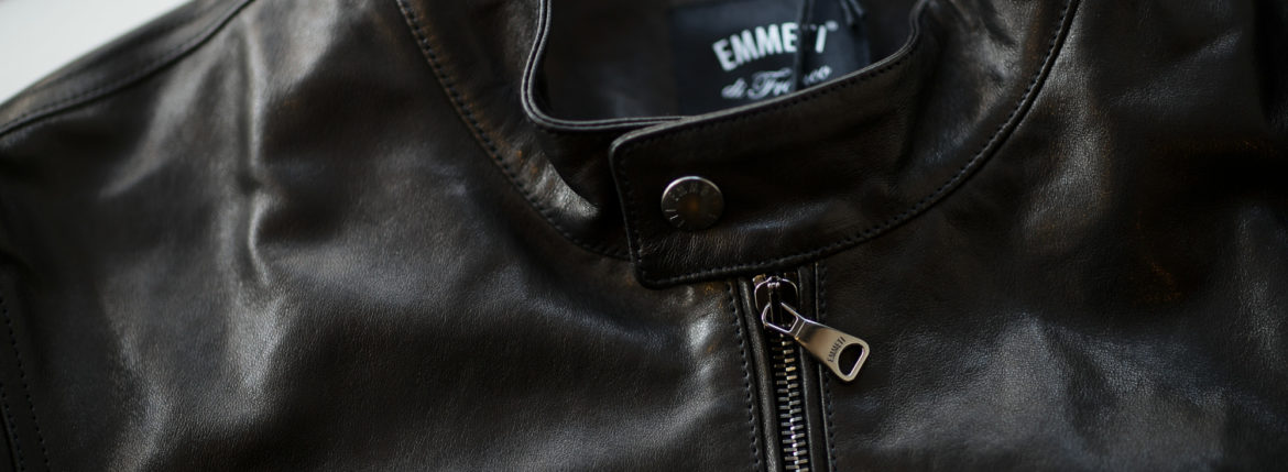 EMMETI(エンメティ) JURI(ユリ) Lambskin nappa Leather シングルライダース レザージャケット NERO (ブラック) made in italy (イタリア製) 2019 秋冬【第1便ご予約開始します】愛知 alto e diritto アルトエデリット altoediritto 干場さん 干場着 ユーリ