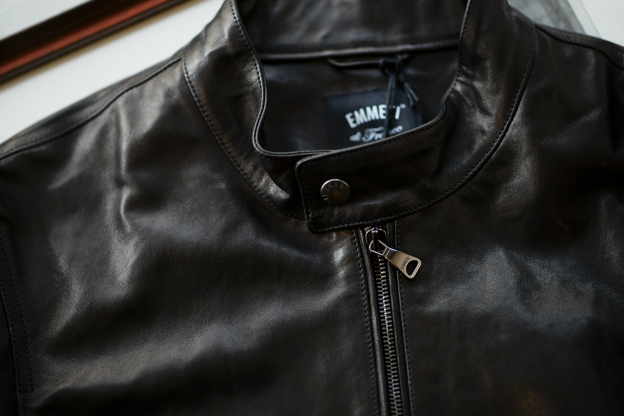 EMMETI(エンメティ) JURI(ユリ) Lambskin nappa Leather シングルライダース レザージャケット NERO (ブラック) made in italy (イタリア製) 2019 秋冬【第1便ご予約開始します】愛知 alto e diritto アルトエデリット altoediritto 干場さん 干場着 ユーリ