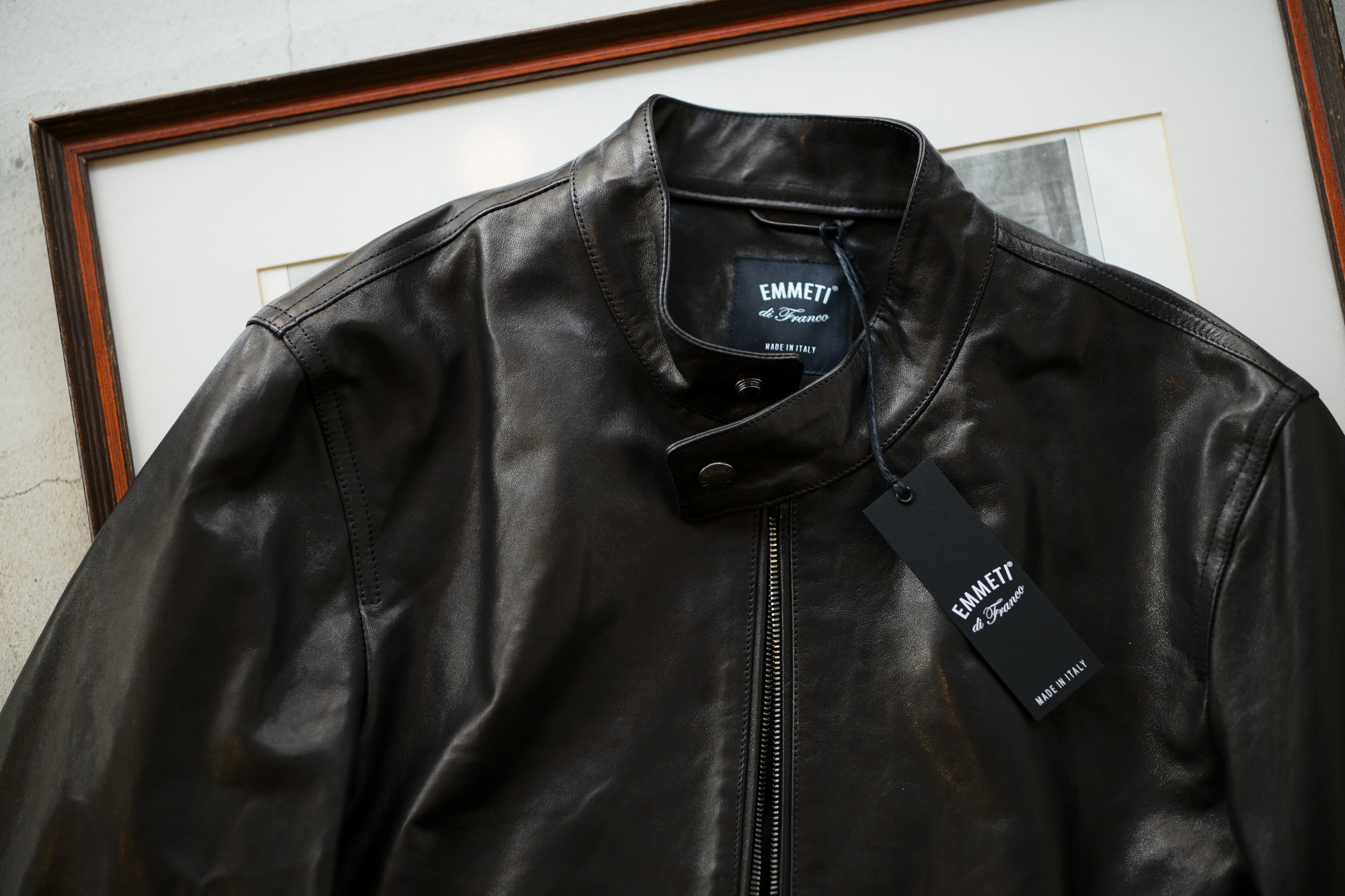 EMMETI(エンメティ) JURI(ユリ) Lambskin nappa Leather シングルライダース レザージャケット NERO (ブラック) made in italy (イタリア製) 2019 秋冬【2019秋冬第1便ご予約開始します】 愛知 alto e diritto アルトエデリット altoediritto 干場さん 干場着 ユーリ