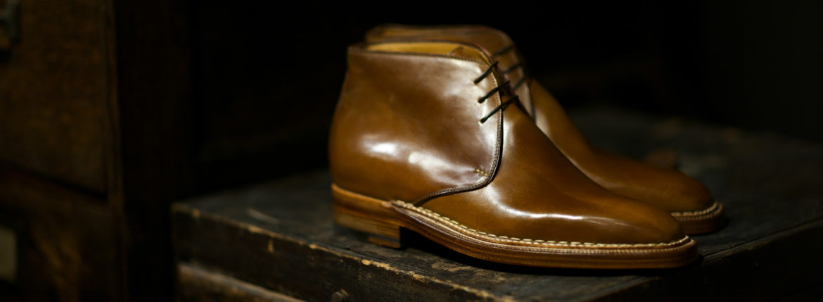 ENZO BONAFE(エンツォボナフェ) ART.3722 Chukka boots チャッカブーツ Horween Shell Cordovan Leather ホーウィン社 シェルコードバンレザー ノルベジェーゼ製法 チャッカブーツ コードバンブーツ　BURBON(バーボン) made in italy (イタリア製) 　enzobonafe 愛知 名古屋 altoediritto アルトエデリット