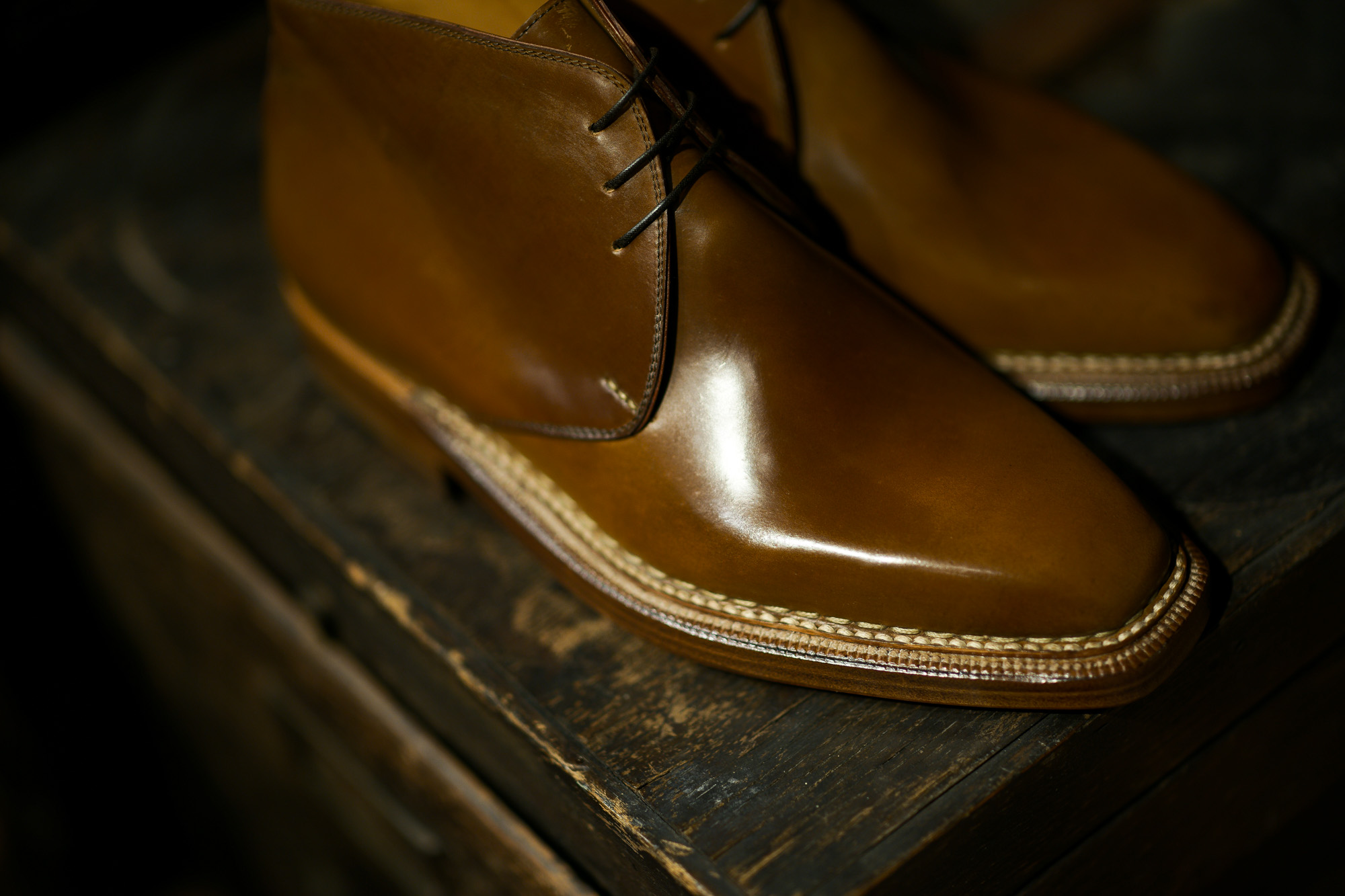 ENZO BONAFE(エンツォボナフェ) ART.3722 Chukka boots チャッカブーツ Horween Shell Cordovan Leather ホーウィン社 シェルコードバンレザー ノルベジェーゼ製法 チャッカブーツ コードバンブーツ　BURBON(バーボン)  made in italy (イタリア製) 　enzobonafe 愛知 名古屋 altoediritto アルトエデリット