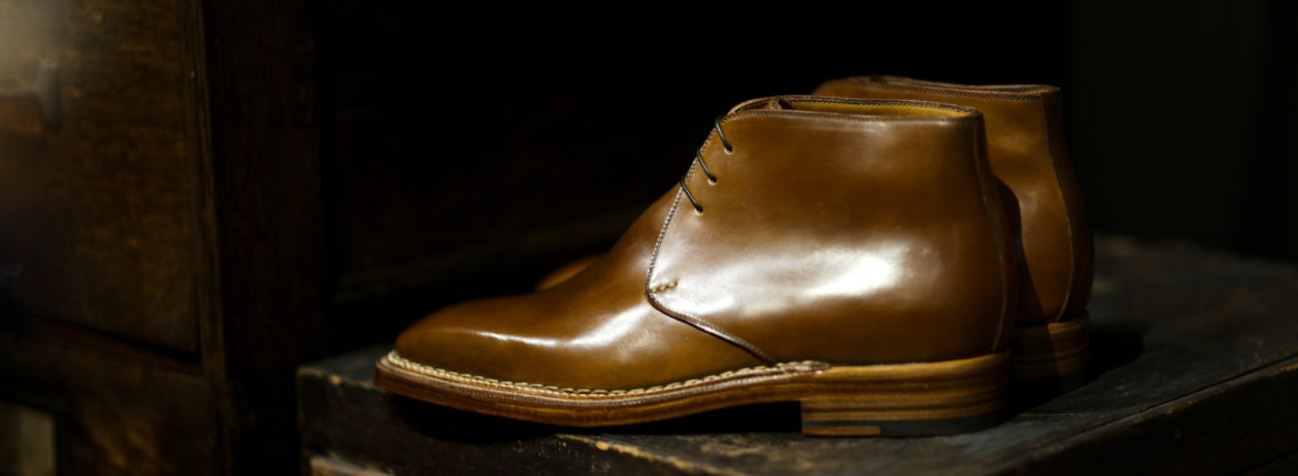 ENZO BONAFE(エンツォボナフェ) ART.3722 Chukka boots チャッカブーツ Horween Shell Cordovan Leather ホーウィン社 シェルコードバンレザー ノルベジェーゼ製法 チャッカブーツ コードバンブーツ BURBON(バーボン) made in italy (イタリア製) 　enzobonafe 愛知 名古屋 altoediritto アルトエデリット