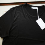 Gran Sasso (グランサッソ) Silk T-shirt (シルク Tシャツ) SETA (シルク 100%) ショートスリーブ シルク Tシャツ BLACK (ブラック・303) made in italy (イタリア製) 2019 春夏新作のイメージ