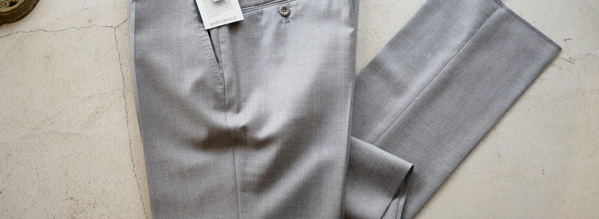 INCOTEX (インコテックス) SARTORIALE (サルトリアーレ) MIT300 SLIM FIT (WOOL & CASHMERE TWILL) ウールカシミアツイル スラックス LIGHT GRAY (ライトグレー・900) Made in italy (イタリア製) 2019 春夏新作 愛知 名古屋 altoediritto アルトエデリット