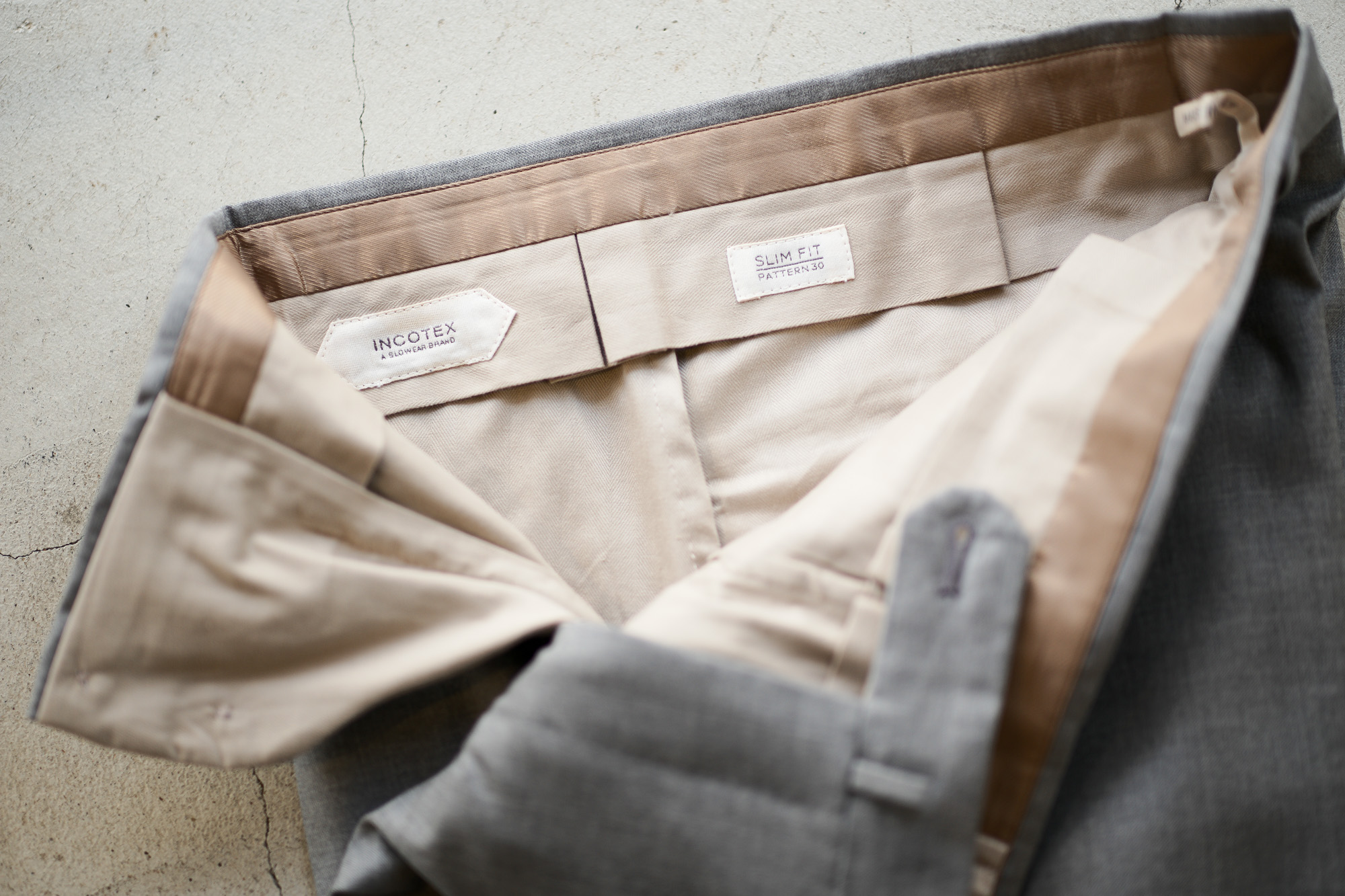 INCOTEX (インコテックス) SARTORIALE (サルトリアーレ) MIT300 SLIM FIT (WOOL & CASHMERE TWILL) ウールカシミアツイル スラックス LIGHT GRAY (ライトグレー・900) Made in italy (イタリア製) 2019 春夏新作 愛知 名古屋 altoediritto アルトエデリット