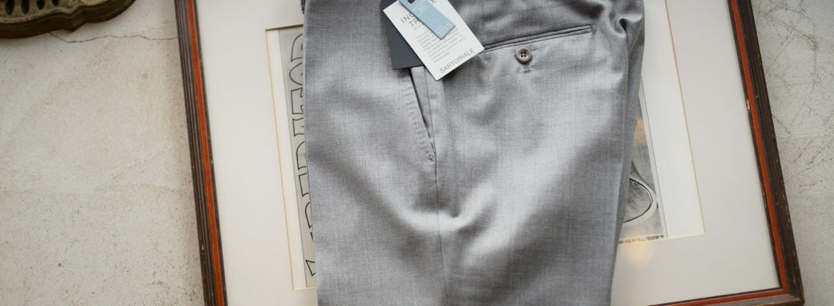 INCOTEX (インコテックス) SARTORIALE (サルトリアーレ) MIT300 SLIM FIT (WOOL & CASHMERE TWILL) ウールカシミアツイル スラックス LIGHT GRAY (ライトグレー・900) Made in italy (イタリア製) 2019 春夏新作 愛知 名古屋 altoediritto アルトエデリット