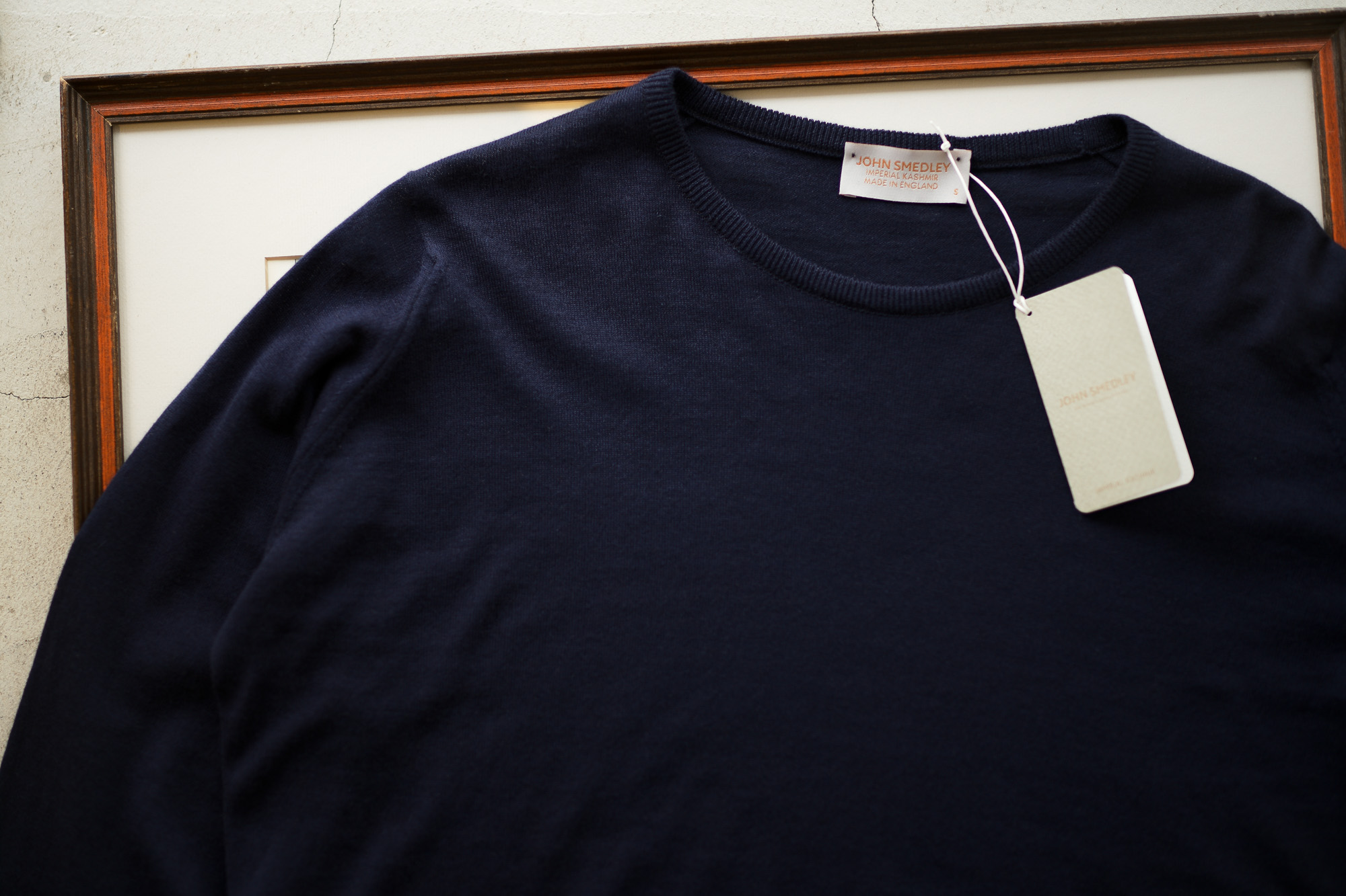 JOHN SMEDLEY (ジョンスメドレー) IMPERIAL KASHMIR (カシミアシリーズ) THEON (テオン) CASHMERE × SEA ISLAND COTTON コットンカシミヤニット セーター NAVY (ネイビー)  Made in England (イギリス製) 2019 春夏新作 johnsmedley 愛知 名古屋 altoediritto アルトエデリット