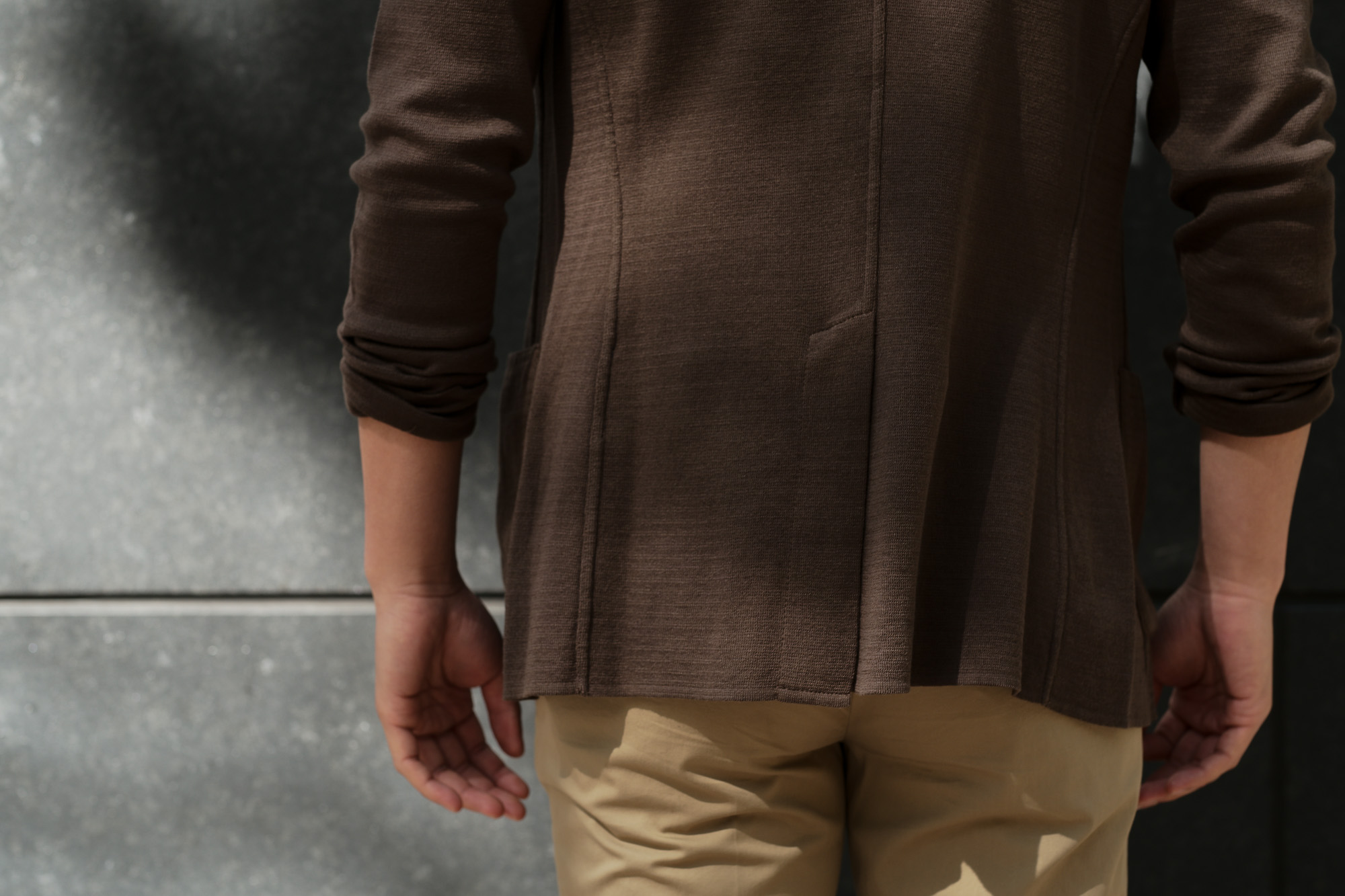 LARDINI (ラルディーニ) Milano Rib Knit Jacket (ミラノリブ ニット ジャケット) コットン ミラノリブ 2B ニットジャケット BROWN (ブラウン・450) Made in italy (イタリア製) 2019 春夏新作 愛知 名古屋 alto e diritto アルトエデリット