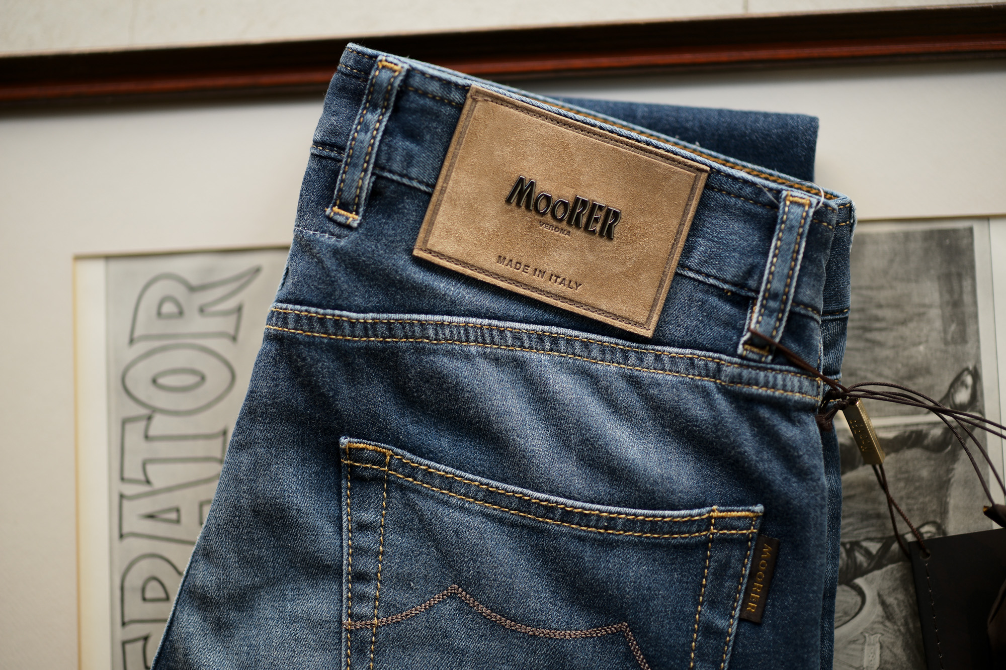 MOORER (ムーレー) CREDI-PS705 (クレディ) Japanese Fabric Comfort Denim (コンフォートデニム) ストレッチ ジーンズ デニムパンツ WASHING 4016 (ブルー) Made in italy (イタリア製) 2019 春夏新作 愛知 名古屋 altoediritto アルトエデリット