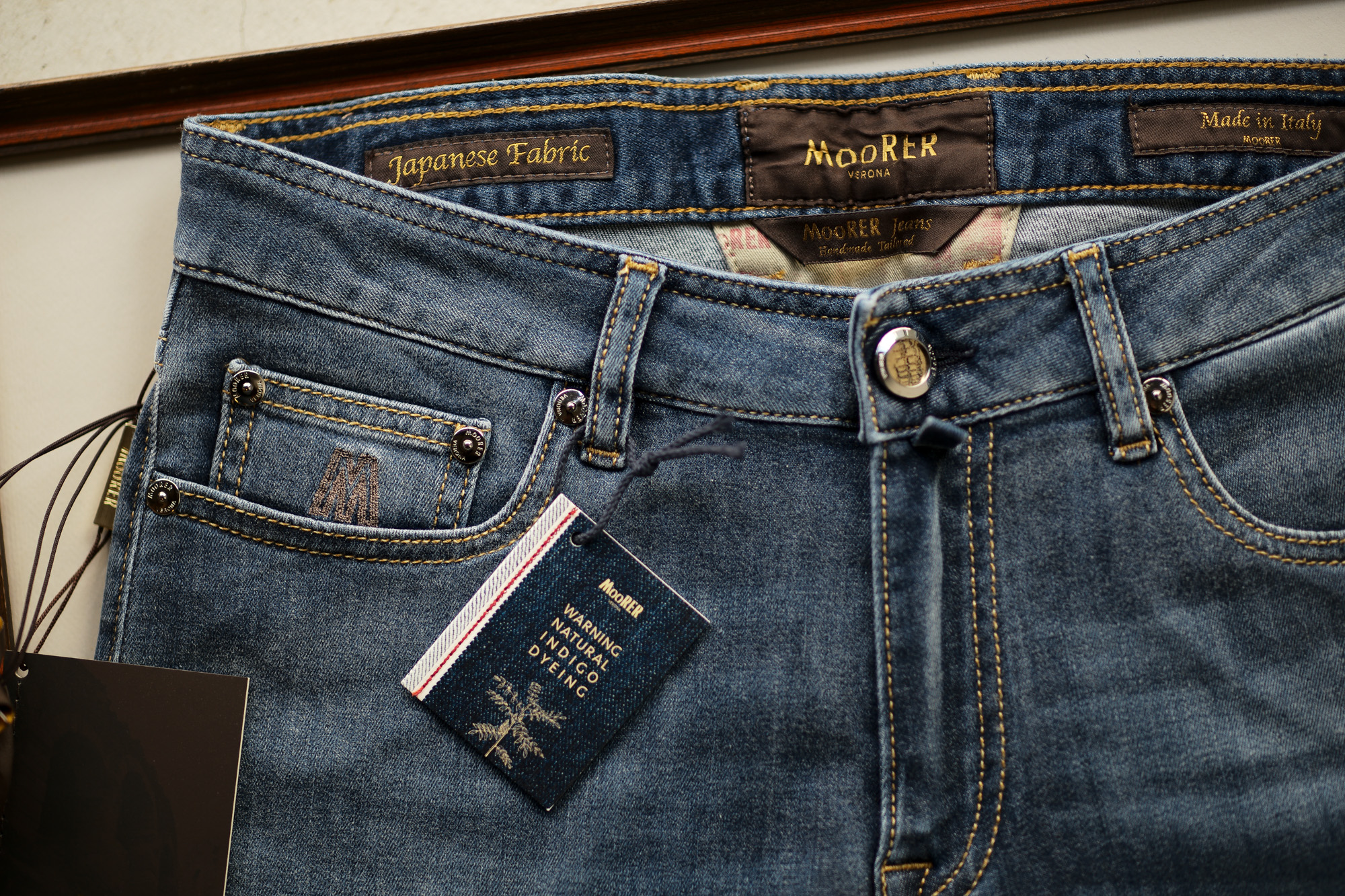 MOORER (ムーレー) CREDI-PS705 (クレディ) Japanese Fabric Comfort Denim (コンフォートデニム) ストレッチ ジーンズ デニムパンツ WASHING 4016 (ブルー) Made in italy (イタリア製) 2019 春夏新作 愛知 名古屋 altoediritto アルトエデリット