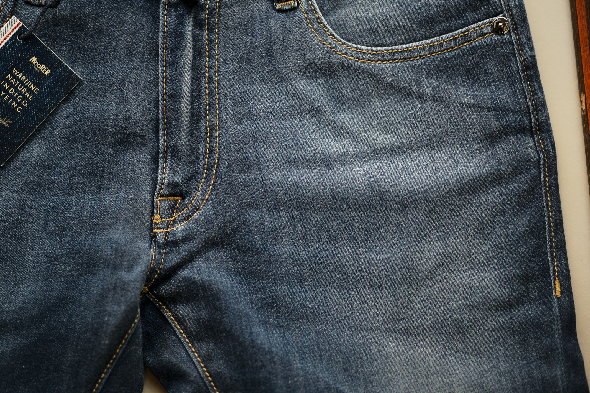 MOORER (ムーレー) CREDI-PS705 (クレディ) Japanese Fabric Comfort Denim (コンフォートデニム) ストレッチ ジーンズ デニムパンツ WASHING 4016 (ブルー) Made in italy (イタリア製) 2019 春夏新作 愛知 名古屋 altoediritto アルトエデリット