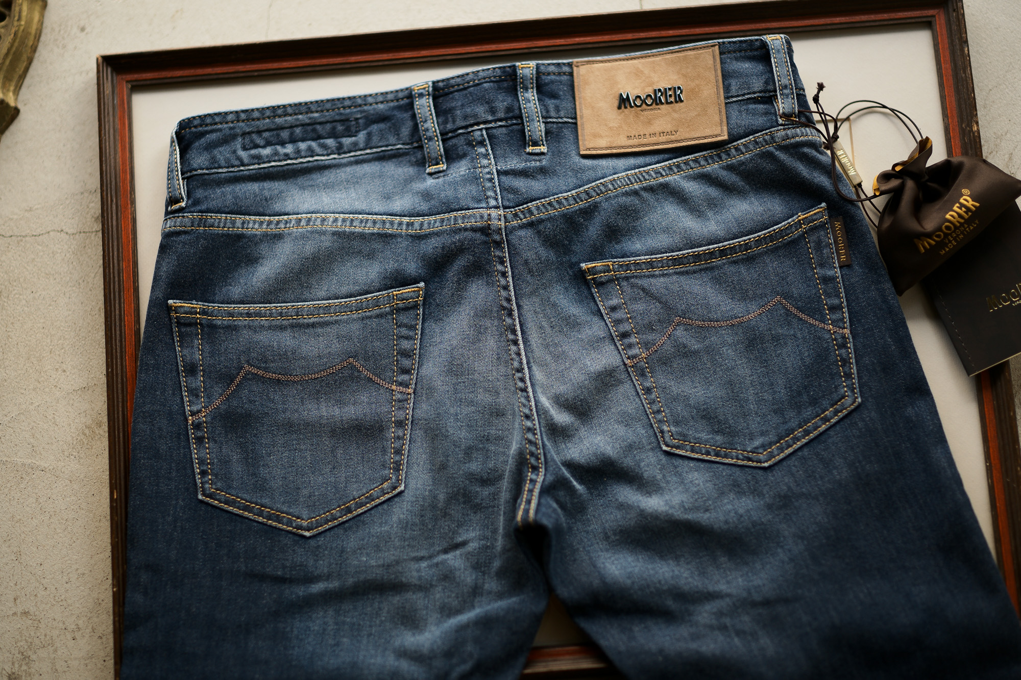 MOORER (ムーレー) CREDI-PS705 (クレディ) Japanese Fabric Comfort Denim (コンフォートデニム) ストレッチ ジーンズ デニムパンツ WASHING 4016 (ブルー) Made in italy (イタリア製) 2019 春夏新作 愛知 名古屋 altoediritto アルトエデリット