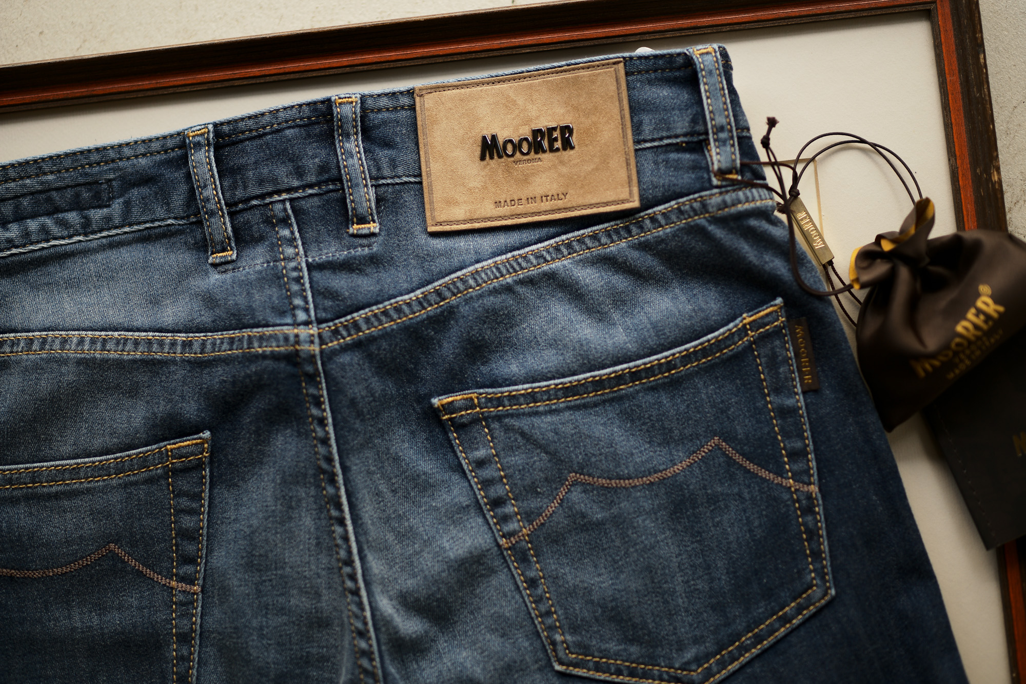 MOORER (ムーレー) CREDI-PS705 (クレディ) Japanese Fabric Comfort Denim (コンフォートデニム) ストレッチ ジーンズ デニムパンツ WASHING 4016 (ブルー) Made in italy (イタリア製) 2019 春夏新作 愛知 名古屋 altoediritto アルトエデリット