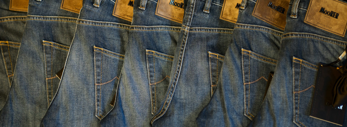 MOORER (ムーレー) CREDI-PS705 (クレディ) Japanese Fabric Comfort Denim (コンフォートデニム) ストレッチ ジーンズ デニムパンツ WASHING 4016 (ブルー) Made in italy (イタリア製) 2019 春夏新作 愛知 名古屋 altoediritto アルトエデリット