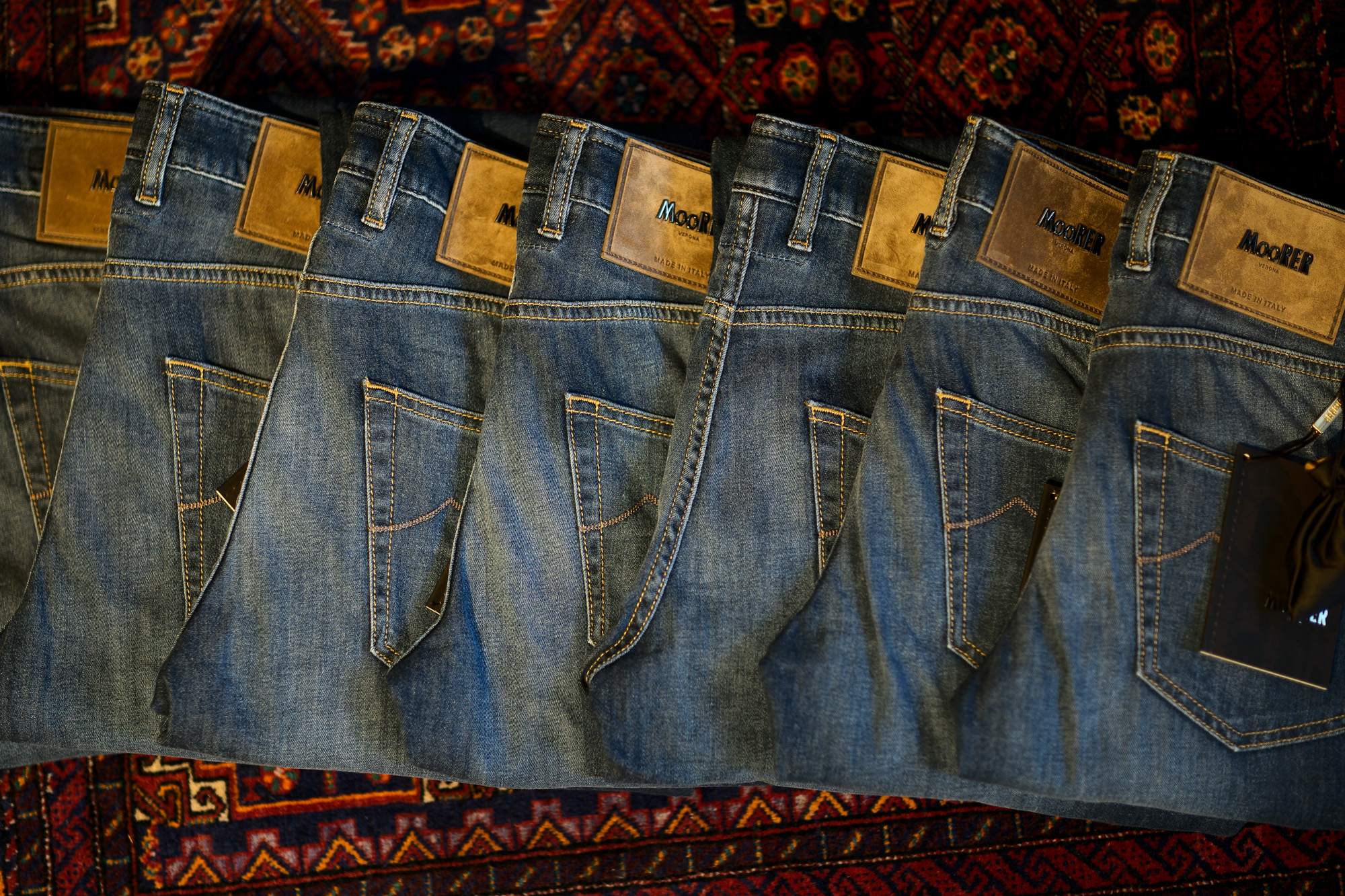 MOORER (ムーレー) CREDI-PS705 (クレディ) Japanese Fabric Comfort Denim (コンフォートデニム) ストレッチ ジーンズ デニムパンツ WASHING 4016 (ブルー) Made in italy (イタリア製) 2019 春夏新作 愛知 名古屋 altoediritto アルトエデリット