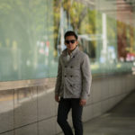 MOORER (ムーレー) NABUCCO-KM (ナブッコ) ダブルブレスト スタンドカラー ナイロン ジャケット MARMO (グレー) Made in italy (イタリア製) 2019 春夏新作のイメージ