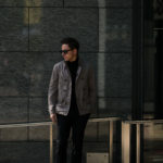 MOORER (ムーレー) NABUCCO-KM (ナブッコ) ダブルブレスト スタンドカラー ナイロン ジャケット VISONE (グレージュ) Made in italy (イタリア製) 2019 春夏新作のイメージ