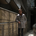 MOORER (ムーレー) SC / MORANDI-KM (モランディ) ポリエステル ダブルブレスト スタンドカラー スプリング コート MARMO (グレー) Made in italy (イタリア製) 2019 春夏新作 愛知 名古屋 altoediritto アルトエデリット