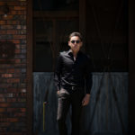 AVINO(アヴィーノ) Poplin Dress Shirts コットン ブロード ポプリン ドレスシャツ BLACK(ブラック) made in italy (イタリア製) 2019 秋冬 【ご予約受付中】のイメージ