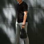 Cisei (シセイ) Drawstring Bag (ドローストリングバッグ) Lindos Leather (リンドス レザー) レザードローストリングバック 巾着 NERO (ブラック) Made in italy (イタリア製) 2019 春夏新作　愛知 名古屋 alto e diritto アルトエデリット
