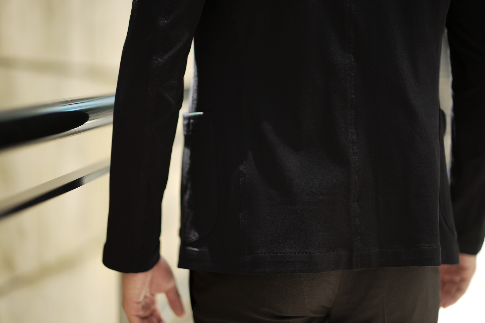 Cruciani (クルチアーニ) Cotton Jersey Jacket (コットンジャージージャケット) Micro Smooth Cotton マイクロスムースコットン ニット ジャケット BLACK (ブラック・2000) made in italy (イタリア製) 2019 春夏新作 愛知 名古屋 altoediritto アルトエデリット
