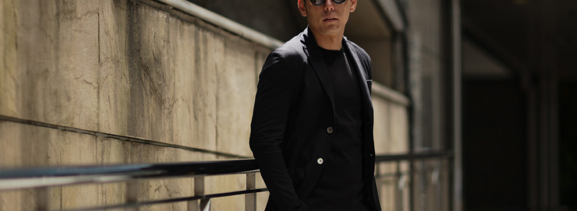 Cruciani (クルチアーニ) Cotton Jersey Jacket (コットンジャージージャケット) Micro Smooth Cotton マイクロスムースコットン ニット ジャケット BLACK (ブラック・2000) made in italy (イタリア製) 2019 春夏新作 愛知 名古屋 altoediritto アルトエデリット