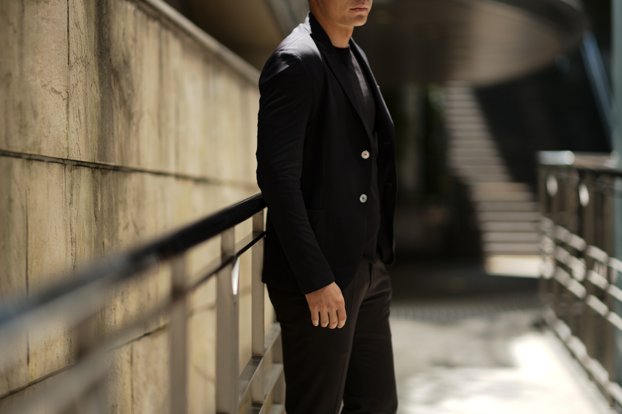 Cruciani (クルチアーニ) Cotton Jersey Jacket (コットンジャージージャケット) Micro Smooth Cotton マイクロスムースコットン ニット ジャケット BLACK (ブラック・2000) made in italy (イタリア製) 2019 春夏新作 愛知 名古屋 altoediritto アルトエデリット