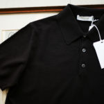 Cruciani (クルチアーニ) Knit Polo Shirt (ニット ポロシャツ) 27ゲージ コットン ニット ポロシャツ BLACK (ブラック・Z0048) made in italy (イタリア製) 2019 春夏新作のイメージ