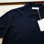 Cruciani (クルチアーニ) Knit Polo Shirt (ニット ポロシャツ) 27ゲージ コットン ニット ポロシャツ NAVY (ネイビー・Z0063) made in italy (イタリア製) 2019 春夏新作のイメージ