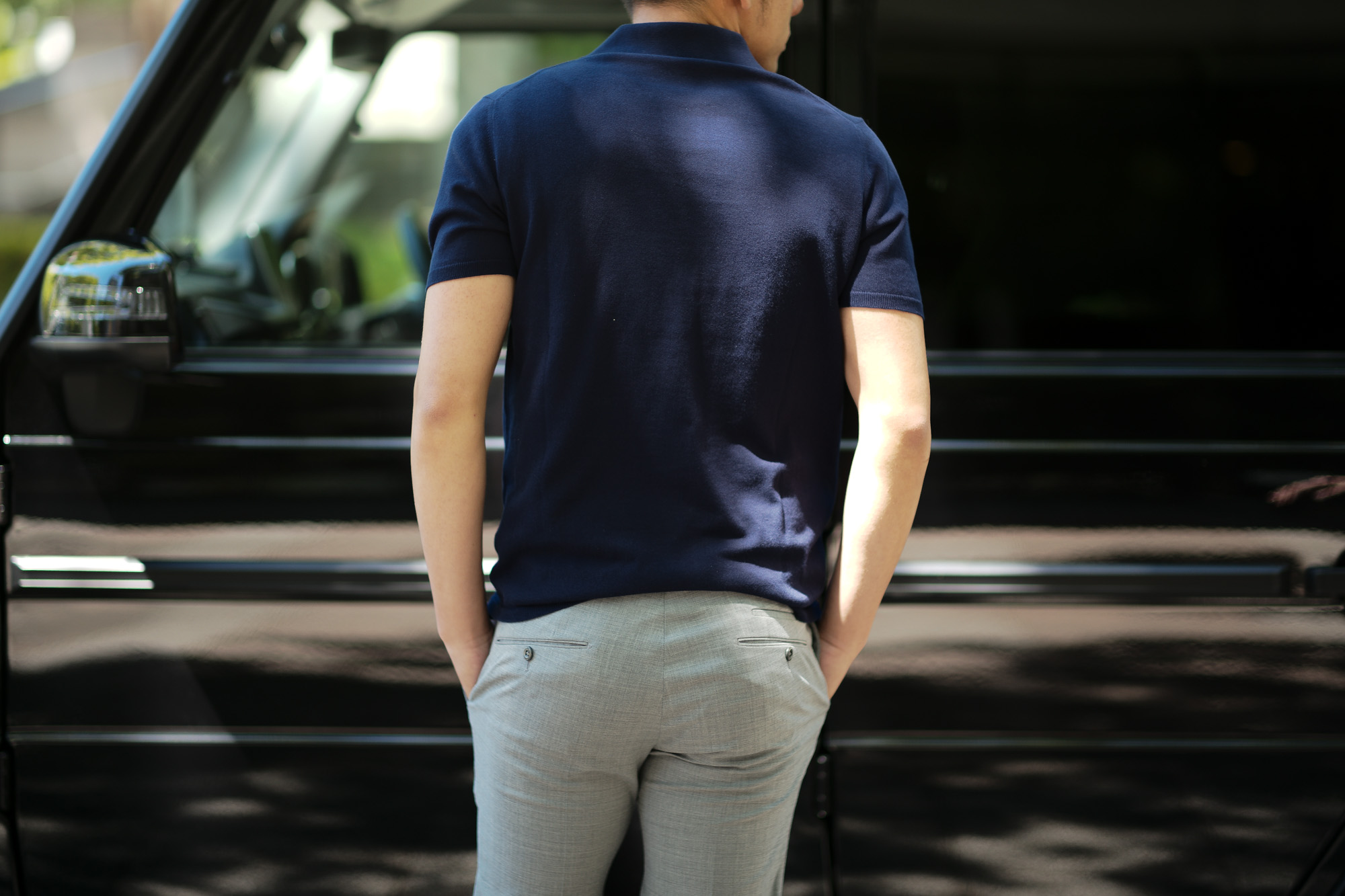 Cruciani (クルチアーニ) Knit Polo Shirt (ニット ポロシャツ) 27ゲージ コットン ニット ポロシャツ NAVY (ネイビー・Z0063) made in italy (イタリア製) 2019 春夏新作 愛知 名古屋 altoediritto アルトエデリット