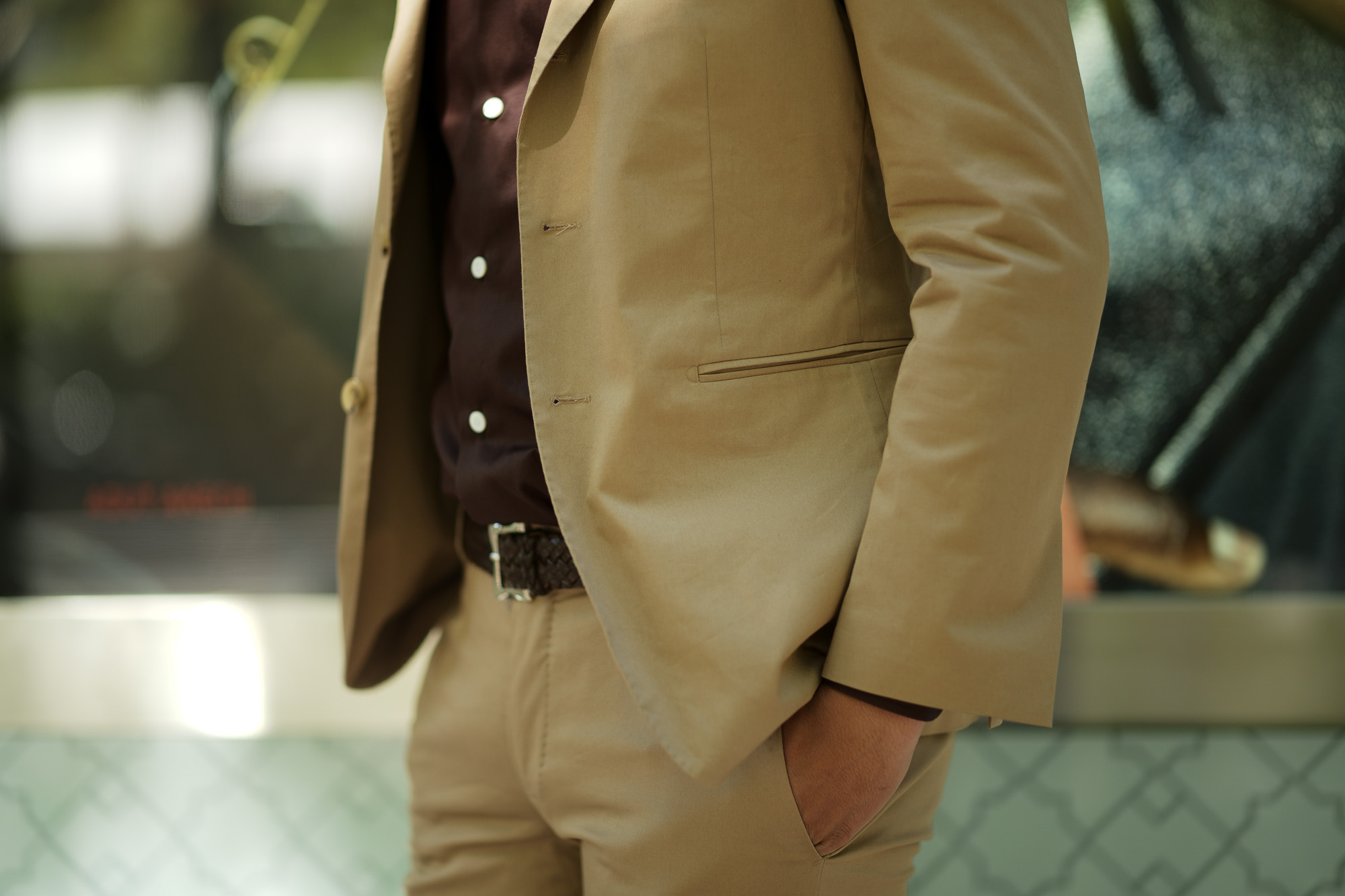 Cuervo (クエルボ) Sartoria Collection (サルトリア コレクション) Rooster (ルースター) ストレッチコットン スーツ BEIGE (ベージュ) MADE IN JAPAN (日本製) 2019 春夏新作 【ご予約受付中】愛知 名古屋 alto e diritto アルトエデリット