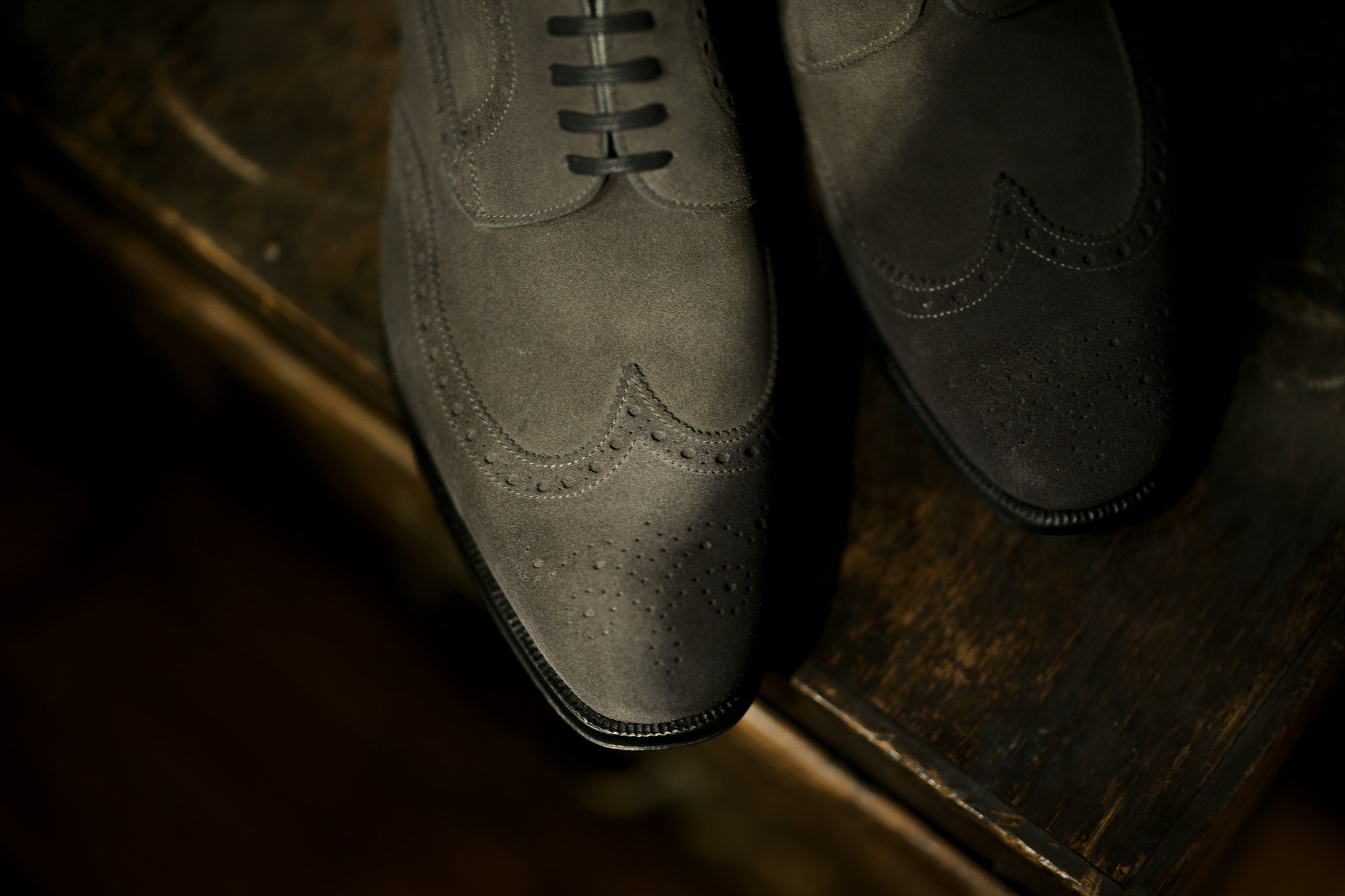 ENZO BONAFE (エンツォボナフェ) ART.EB-05 WING TIP SHOES ウィングチップシューズ SUPERBUCK(スーパーバック) ドレスシューズ レザーシューズ GRAY (グレー) made in italy (イタリア製) enzobonafe 愛知 名古屋 altoediritto アルトエデリット