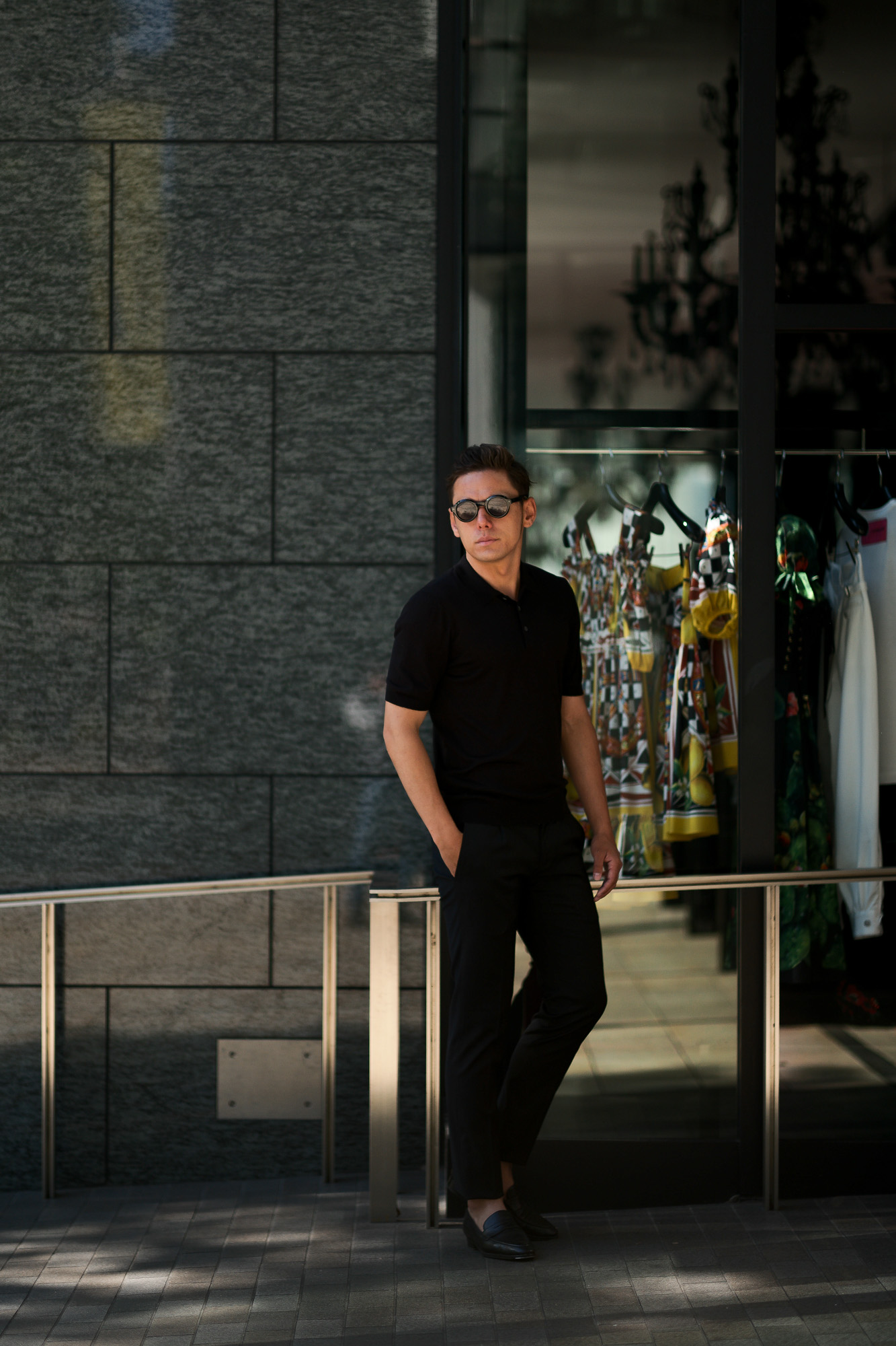 Gran Sasso (グランサッソ) Silk Knit Polo Shirt (シルクニット) SETA (シルク 100%) シルク ニット ポロシャツ BLACK (ブラック・099) made in italy (イタリア製) 2019 春夏新作 gransasso 愛知 名古屋 altoediritto アルトエデリット